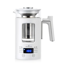MORITZ 迷你雙層玻璃保溫茶大師奶壺白色, MEP-1060UMW