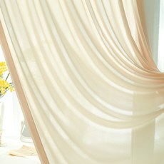 Maison Textile Emily 飄逸雪紡遮蔽簾, 牛奶米色