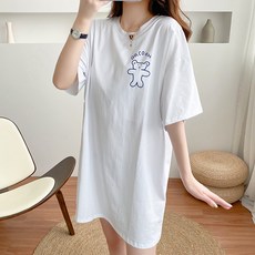 寬鬆短袖哺乳印花上衣