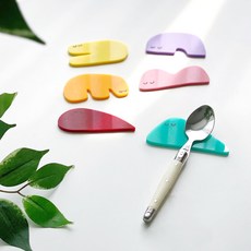 Abode Monster Spoon Stand 6 件套, 紅色、橙色、黃色、紫色、粉色、天藍色, 1組
