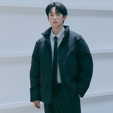 마인드브릿지 남성용 두굿 미니멀 오버핏 숏 다운 점퍼 MZDJ8171