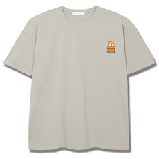 일루소 남녀공용 로고 시바견 하우스 아이스 분또 오버핏 반팔티