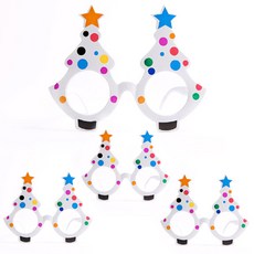 PARTYHAE 聖誕樹造型眼鏡, 白色, 4個