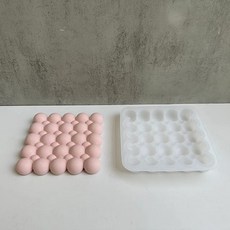 Homeflow 圓滾滾泡泡迷你桌石膏矽膠模具, 方形