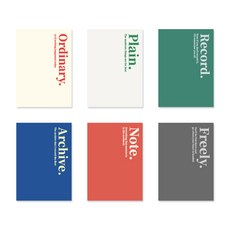 Monolike 格線主題迷你筆記本6種套組, 1套, 混色