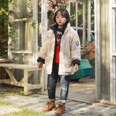 女童 Aisak 雙面毛圈外套 J6438