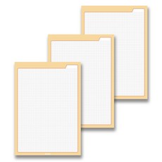 TOCTOC 彩虹色彩格線筆記本 B5, 橘色, 3個