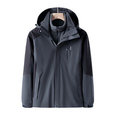 Auls 男士撞色刷毛疊穿保暖戶外防水兩件式刷毛外套 #21771