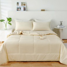 SOHEIM 經典60支高密度純棉鋪棉被, 棉質象牙白