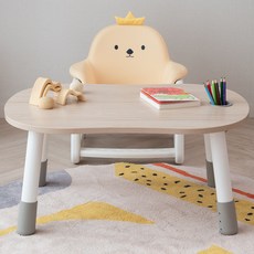 리바트 뚜뚜 높이조절 아이 의자 + 아이 책상 + 연필꽂이 세트 방문설치, 오크(책상) + 병아리(의자)