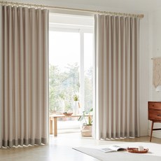 LaMonte 記憶塑形遮光窗簾 2入, 象牙白