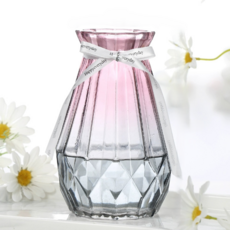 트레오바 심플한 유럽풍 유리병, 18 다이아몬드 그라데이션 퍼플 그레이