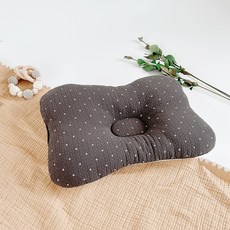 Ma lolotte 嬰兒印花鴨嘴枕, 炭灰色, 1個