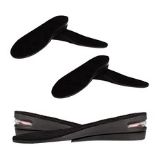 FOOTINSOLE 男性專用後腳跟氣墊增高毛絨鞋墊 3件組