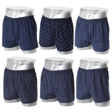 GISIFU 男士棉質深色四角褲6件組