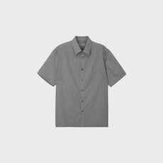 Mind Bridge 男款亞麻混紡中長版寬鬆短袖襯衫 MXWS3122