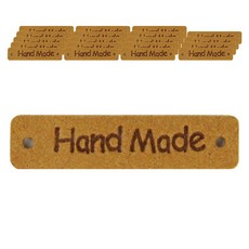 JSTrading 手工製作皮革標籤 駝色 20入, 20個, 駱駝棕色