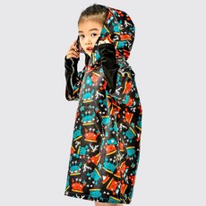 絲滑兒童螃蟹圈連帽罩袍