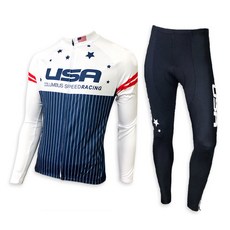 COLUMBUS 韓國男式 Pixie 世界團隊自行車上下套裝長袖美國