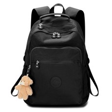 ADDEDIT 女用輕量Rosely後揹包 + 娃娃套組, 黑色(後背包), 隨機出貨(娃娃)