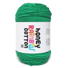 니뜨 허니 레인보우 코튼 뜨개실 100g, 1개, 312그린