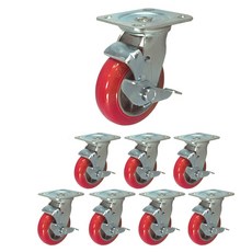 MASTER. S DS 30系列 中型用腳輪 DS 3050 PUA(R)-BK, 8個