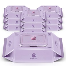 앙블랑 저자극 아기물티슈 바이올렛 캡형, 70g, 74매, 10개
