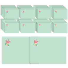 2Youngdesign 可愛的動物信封, 皇冠愛, 50個