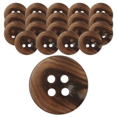 동대문단추왕 무광 셔츠 블라우스 무광 천사열 단추 13mm, 브라운, 20개