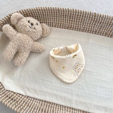 베베니즈 유아용 큐트패턴 스냅 거즈 손수건