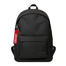 ADDEDIT 素色圓頂後背包 + 鑰匙圈 顏色隨機, 黑色