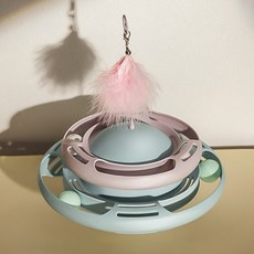 卡諾 貓咪不倒翁圓盤球玩具 FREE, 薄荷綠, 1個