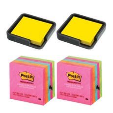 3M Post-it 利貼 開普敦自黏便條紙 654-5KP + 邊緣座, 黑色(邊緣座), 2套, 100枚入