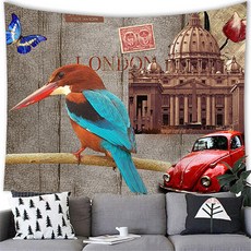 復古懷舊全球倫敦布藝海報掛毯, 16