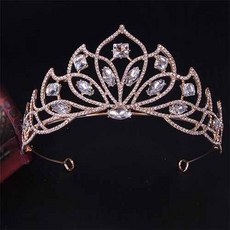 Damon 煙火造型自助婚紗皇冠 RTY020, 1個, 金白色