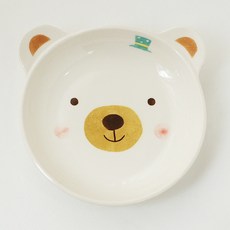 Moi Natural 兒童陶瓷動物造型小碟子, 1個, 熊