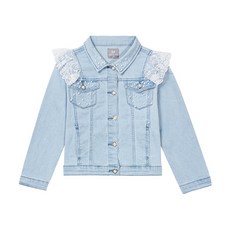 Petit Enfant 女童PC春鞋奶油色牛仔外套PCV11GDJ131