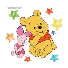 DIY迪士尼圖案著色畫 20*20cm, 小熊維尼和小豬, 1個