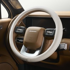 벤딕트 자동차 숨쉬는 타공 원형 핸들커버 무타공, 샌드베이지