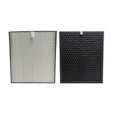 PUREBURG 高效HEPA濾網 + 蜂巢活性碳濾網 適用Sharp 夏普DW-J10FT-W 10L/日 DW-J12FT-W 12L/日 空氣清淨機 除濕機取代FZ-J10HFT / FZ-J10DFT, 1套, SH-J12HEPA+S10CARBON-01