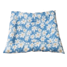 Mampiece 寵物狗夏季防暑涼感坐墊, 藍色花朵, 1個