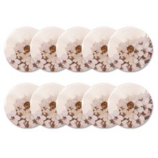 珍珠水鑽寶石亮點鈕扣 Acacia 13mm, 10個, 米色