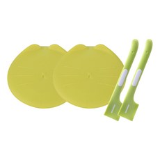 carno 寵物罐矽教蓋 2入+勺子 2入, 1套, 綠色