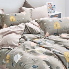 FOCA 100%純天絲枕套床包枕套組