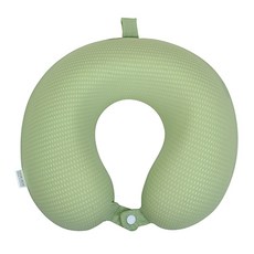基礎款U型記憶海綿涼布頸墊, 綠色