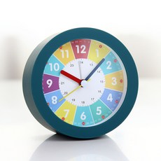 귀여운 데스크 원형스탠드시계, 그린