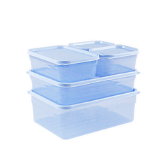 Mallang Fit 可彎曲冷凍庫整理盒 250ml x 2入 + 600ml + 600ml + 2L 套組, 1套