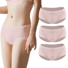 파란 퓨징 모달 심리스 누디 통기성 삼각 팬티 3p