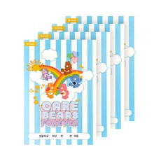 lucalab Care Bears 國小生用閱讀筆記本 4入組, 1套, 條紋