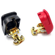 차량용 퀵릴리즈 배터리 단자 클램프 검은색 + 빨간색, 1세트